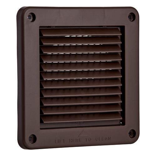Main product image of 4" Mini Louvered Air Intake Vent (Brown)
