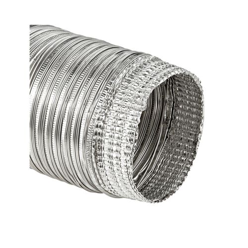 Main product image of 4" x 8' Aluminum Flexible Semi-Rigid Duct w/ Crimped End
