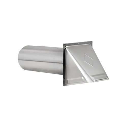 Main product image of 4" Aluminum Wall Exhaust Hood Vent w/ Damper, 11" Pipe (26 Gauge)