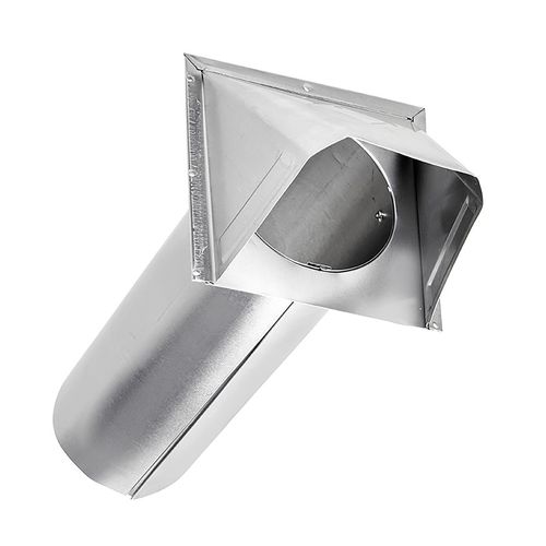 Main product image of 4" Aluminum Wall Exhaust Hood Vent w/ Damper, 11" Pipe (26 Gauge)