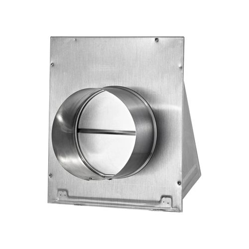 Main product image of 8" Aluminum Wall Exhaust Hood Vent w/ Spring Damper & Screen, 2" Pipe (22 Gauge)