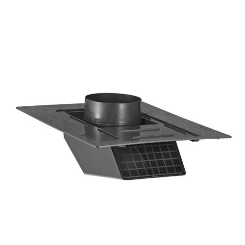 Main product image of 4" Black ABS Plastic Roof Exhaust Vent w/ Damper & Removable Screen