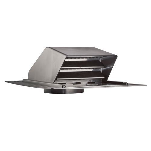 Main product image of 6" Black ABS Plastic Roof Exhaust Vent w/ Damper & Screen
