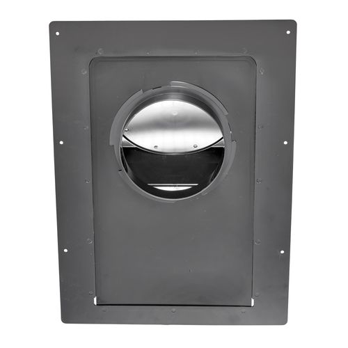 Main product image of 6" Black ABS Plastic Roof Exhaust Vent w/ Damper & Screen