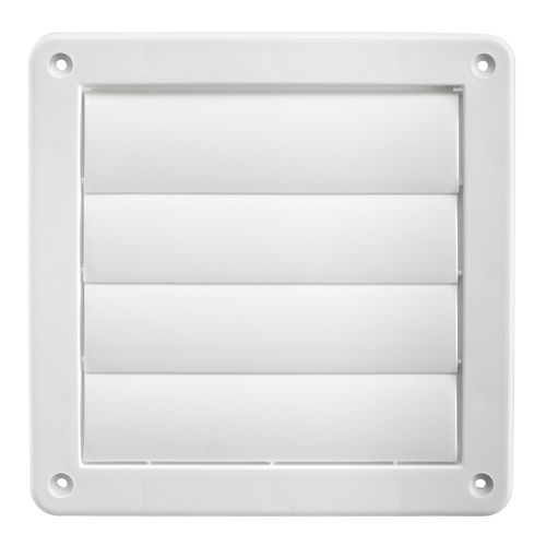 Main product image of 6" White Plastic Louvered Wall Vent