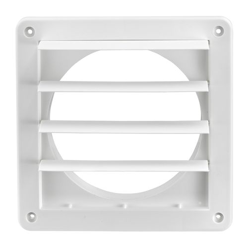 Main product image of 6" White Plastic Louvered Wall Vent