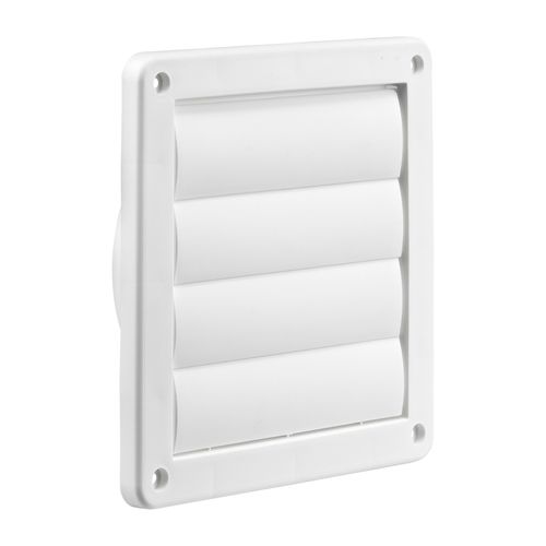 Main product image of 6" White Plastic Louvered Wall Vent