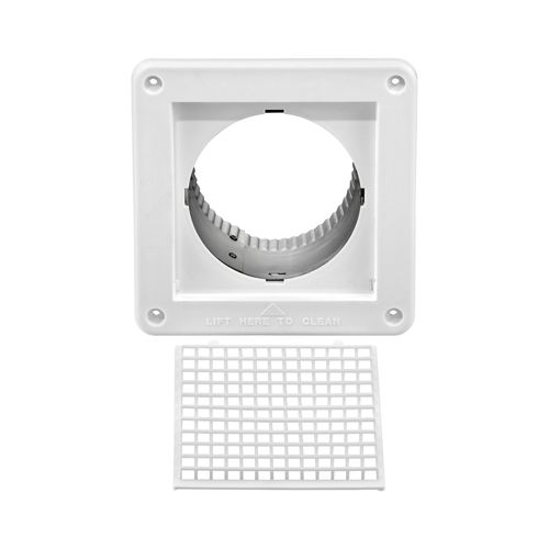 Main product image of 3" White Plastic Mini Louver Vent w/ 3" Pipe