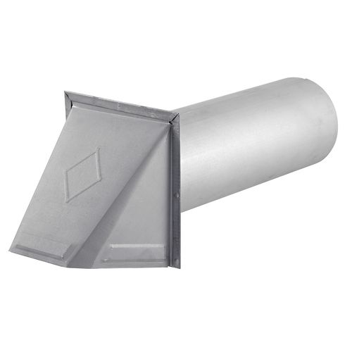 Main product image of 4" Paint-Grade Steel Galvanized Fresh Air Intake Vent without Damper, 11" Pipe (26 Gauge)