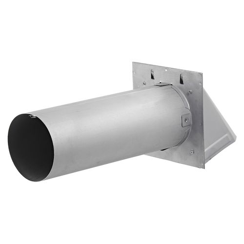 Main product image of 4" Paint-Grade Steel Galvanized Fresh Air Intake Vent without Damper, 11" Pipe (26 Gauge)