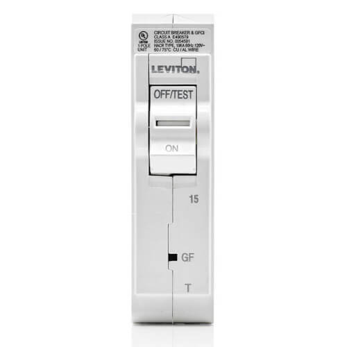 Main product image of 15A 1-Pole GFPE Thermal Magnetic Branch Circuit Breaker (120V)