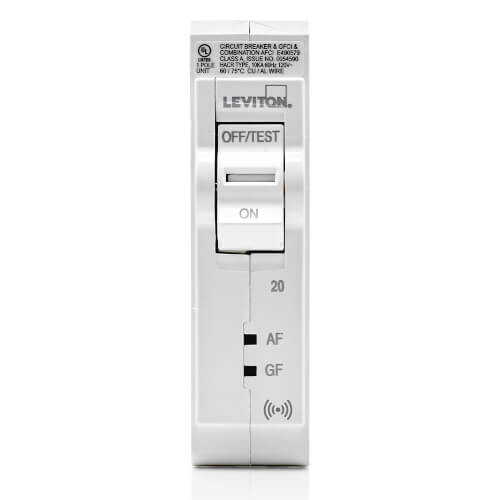 Main product image of 20A 1-Pole Smart AFCI/GFCI Hydraulic Magnetic Branch Circuit Breaker (120V)