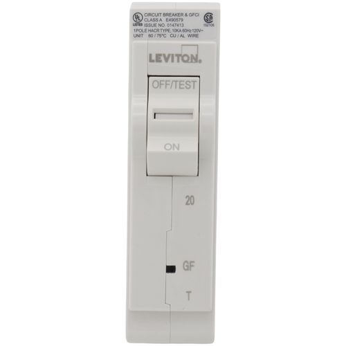 Main product image of 20A 1-Pole GFCI Thermal Magnetic Branch Circuit Breaker (120V)