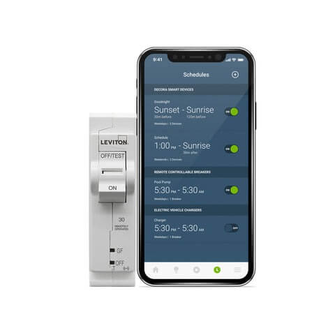 Main product image of 30A 1-Pole 2nd Gen Smart GFCI Branch Circuit Breaker w/ Remote Control (120V)
