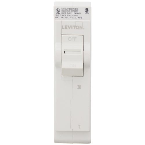 Main product image of 30A 1-Pole Standard Thermal Magnetic Branch Circuit Breaker (120/240V)