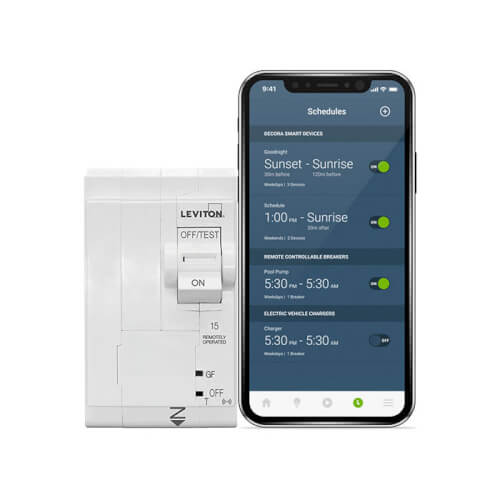 Main product image of 15A 2-Pole 2nd Gen Smart GFPE Branch Circuit Breaker w/ Remote Control (120/240V & 120/208V)