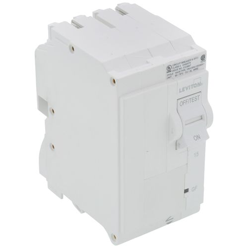 Main product image of 15A 2-Pole GFCI Thermal Magnetic Branch Circuit Breaker (120/240V & 120/208V)