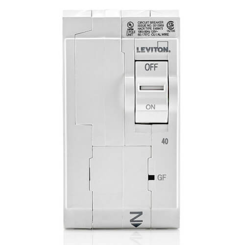 Main product image of 40A 2-Pole GFPE Hydraulic Magnetic Branch Circuit Breaker (120/240V)