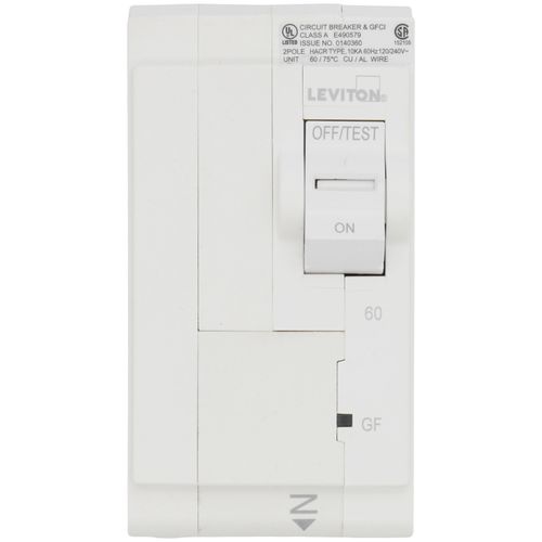 Main product image of 60A 2-Pole GFCI Thermal Magnetic Branch Circuit Breaker (120/240V & 120/208V)