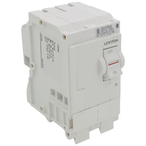 Main product image of 80A 2-Pole Standard Hydraulic Magnetic Branch Circuit Breaker (120/240V)