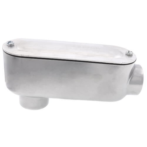 Main product image of 1-1/4" Rigid Threaded LB Conduit Body with Cover and Gasket - Aluminum