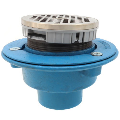 Main product image of 3" No-Hub Adjustable Floor Drain w/ Polished Nickel Bronze Top