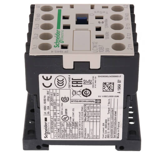 LC1K1210B7 - Square D LC1K1210B7 - 3 Pole Mini-Contactor, 12A (24V)