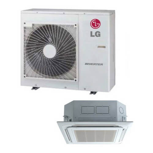 Main product image of 24,000 BTU, R-410A, Ductless Single Zone Air Conditioner/Inverter Ceiling Cassette Heat Pump Package