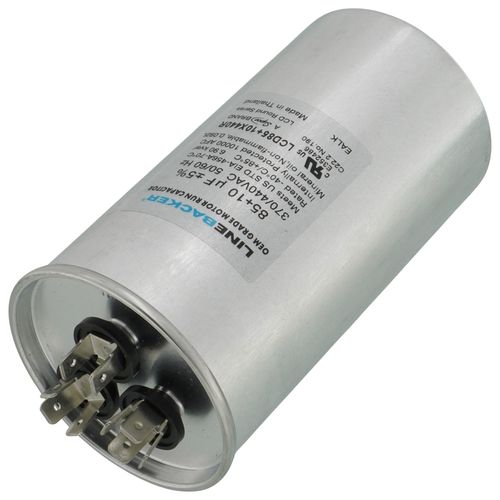 Main product image of 85/10 MFD Round Linebacker Dual Run Capacitor (440V/370V), LCD85+10X440R