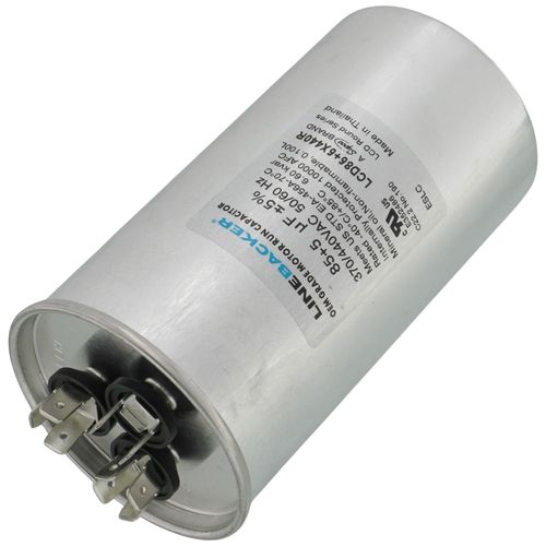 Main product image of 85/5 MFD Round Linebacker Dual Run Capacitor (440V/370V), LCD85+5X440R