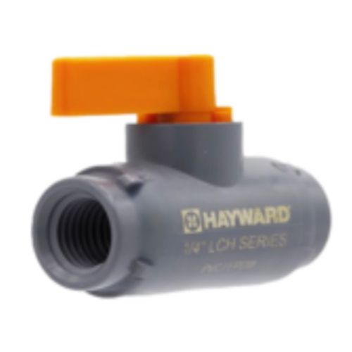 Main product image of 1/4" LCH Quarter Turn Compact PVC Ball Valve w/ EPDM Seals & FNPT End Connections (Gray)