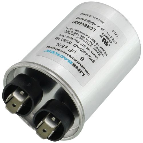 Main product image of 6 MFD Round Linebacker Run Capacitor (440V/370V), LCR6X440R