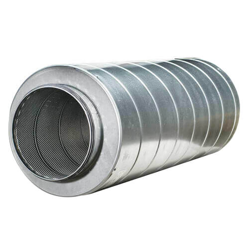 LD10 Fantech LD10 Galvanized Steel Silencer for 10" Duct