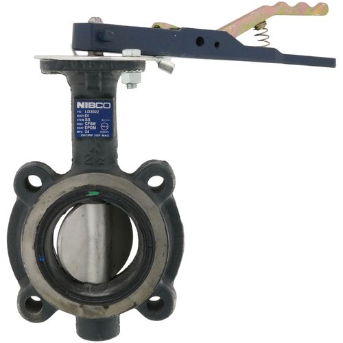 Main product image of 2.5" Lug Ductile Iron Butterfly Valve, EPDM, SS Disc, Lever Handle (250 PSI)
