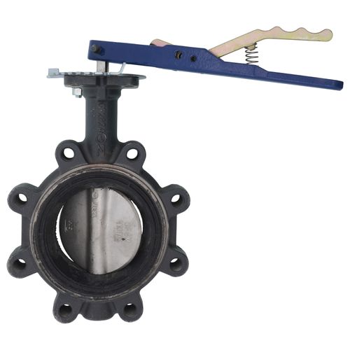 Main product image of 4" Lug Ductile Iron Butterfly Valve, EPDM, SS Disc, Lever Handle (250 PSI)