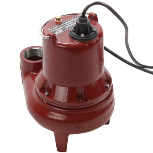 Main product image of 1/2 HP Auto Submersible Pump w/ Wide-Angle Piggyback Float Switch - 115v - 10 ft Cord - 2" Discharge