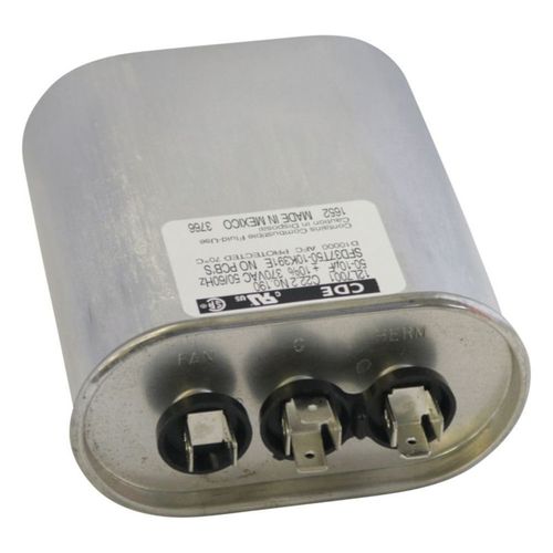 Main product image of 12L7001, 50/10 Mfd Dual Run Capacitor, 370 Vac, Oval, 12L70