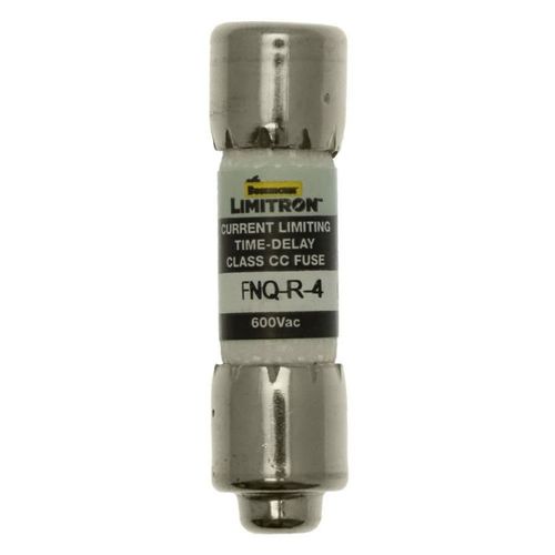 Main product image of 102555-05, Bussmann Fnq-R-4, 4 Amp Dual-Element Time Delay Fuse, Class Cc, 600 Vac/300 Vdc, 14Y86