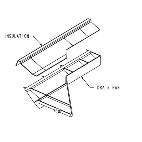 Main product image of 104076-03, Plastic Drain Pan With Insulation, 35.48 X 15.02 X 3.13 Inch, 22C74