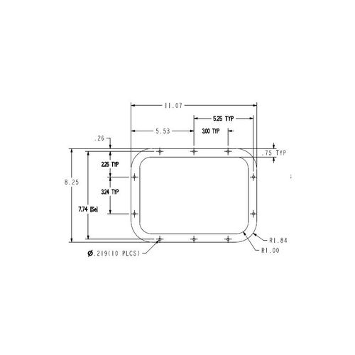 Main product image of 107227-01, Uln Collector Box Gasket, 8.25 X 11.07 X 0.125", 24L21
