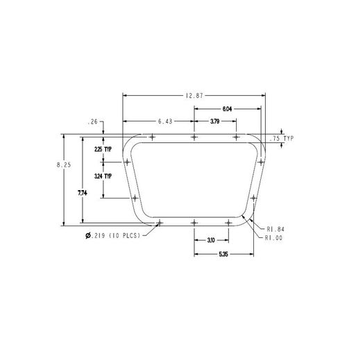 Main product image of 107227-02, Uln Collector Box Gasket, 8.25 X 12.87 X 0.125", 24L25