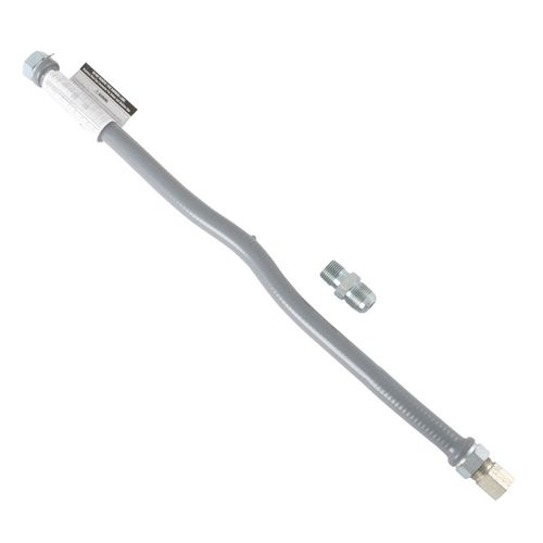 Main product image of Dormont 31-3132-24, Supr-Safe 30 Series, 1/2" Id X 5/8" Od Pvc Coated Gas Appliance Connector, 1/2" Mip X 1/2" Fip X 24" Length, 32P45