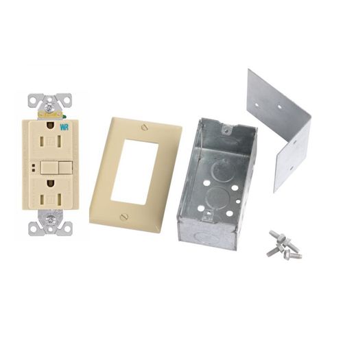 Main product image of C1C16Ba107, Gfi Service Receptacle Kit, 5-15R 15 Amp Receptacle & Handy Box, 74M70