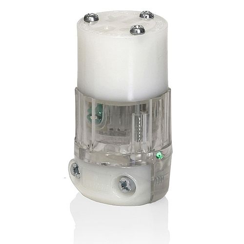 Main product image of 20 Amp, 125v, Straight Blade Connector, Hospital Grade (Clear), 8319-PLC