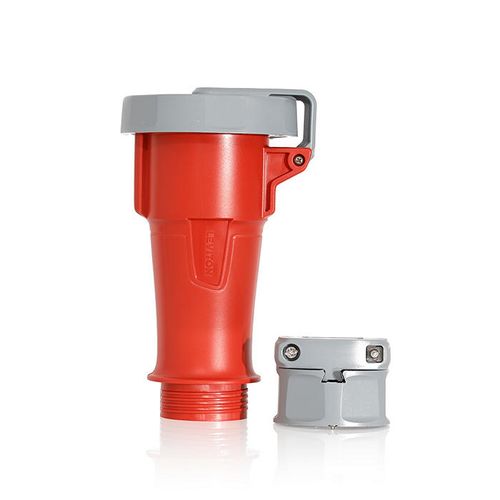 Main product image of 30A, 480V 3-Phase, 3P, 4W, LEV Series IEC 60309-1 & 60309-2 Pin & Sleeve Connector w/ Power Indication, IP66/IP67/IP68/IP69K, Watertight, Red