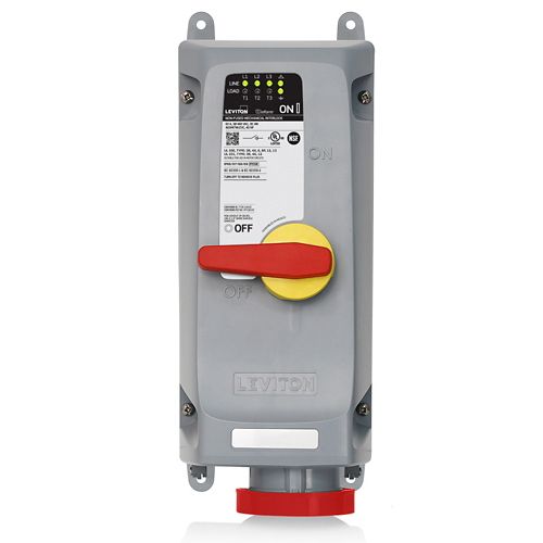 Main product image of 60A 480V 3PH, 3P 4W IEC 60309-1 & 60309-2 Pin & Sleeve Interlock, Local/Remote Monitoring (Red)