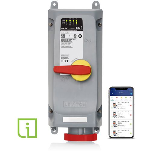 Main product image of 60A 480V 3PH, 3P 4W IEC 60309-1 & 60309-2 Pin & Sleeve Interlock, Local/Remote Monitoring (Red)