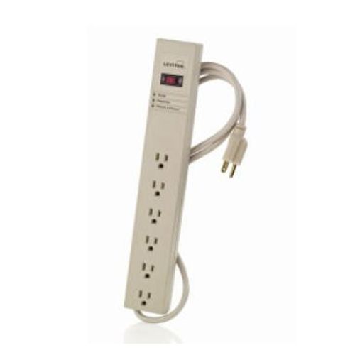 Main product image of 1449 3rd Edition,125V 15A SuRGe Protected, 6-Outlet Strip w/Switch, General Duty, 720 Joules, 15 Feet 14-3 SJT Cord Length, Plastic Housing ( Beige)