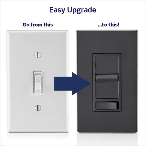 Main product image of SureSlide Dimmer Switch for Dimmable LED, Halogen and Incandescent Bulbs 150W LED, 600W (Black), 6674-P0E