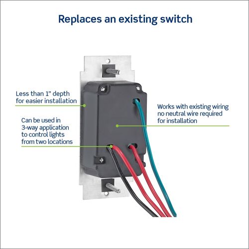 Main product image of SureSlide Dimmer Switch for Dimmable LED, Halogen and Incandescent Bulbs 150W LED, 600W (Black), 6674-P0E